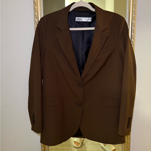 Zara Jackets & Blazers - Zara oversized chocolate Brown Blazer